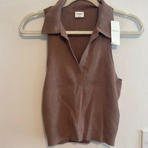 Abercrombie polo collar tank